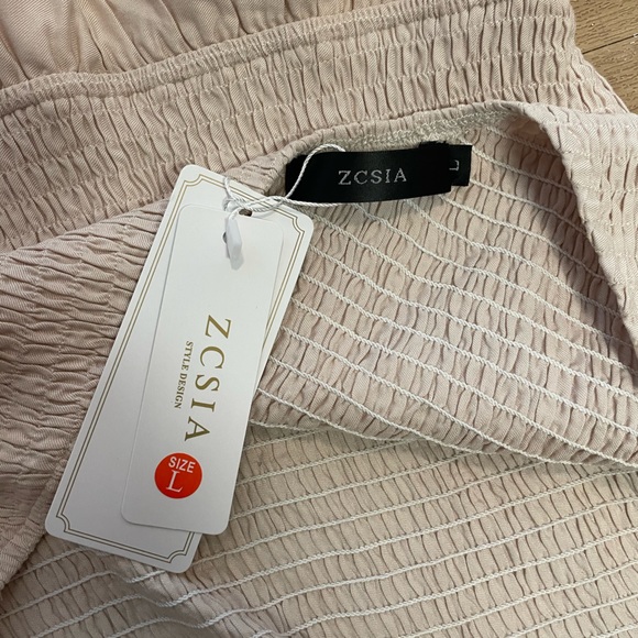 Womens Single Shoulder Strap Dress Cream Colored Size Large NWOT - Picture 5 of 7